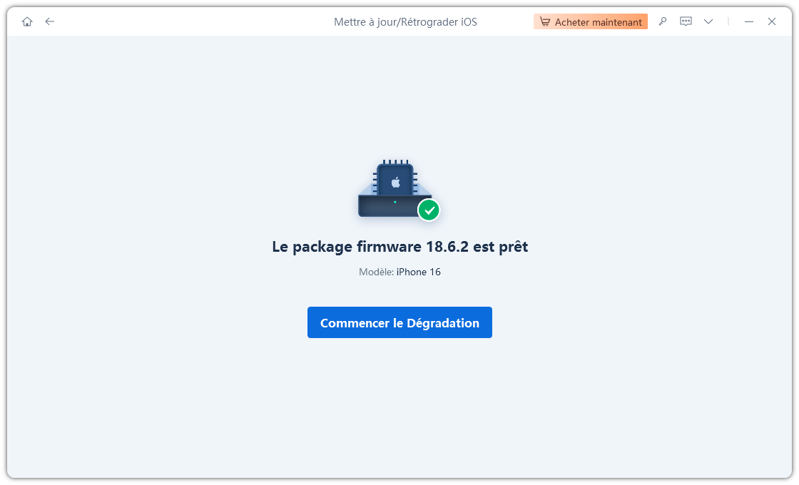 comment passer de ios 26 à ios 18